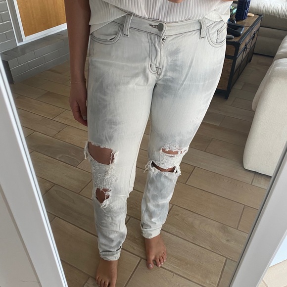 tie dye ripped jeans